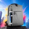 A simple and fashionable grey backpack, a lightweight and large-capacity student commuting travel bag Specification image